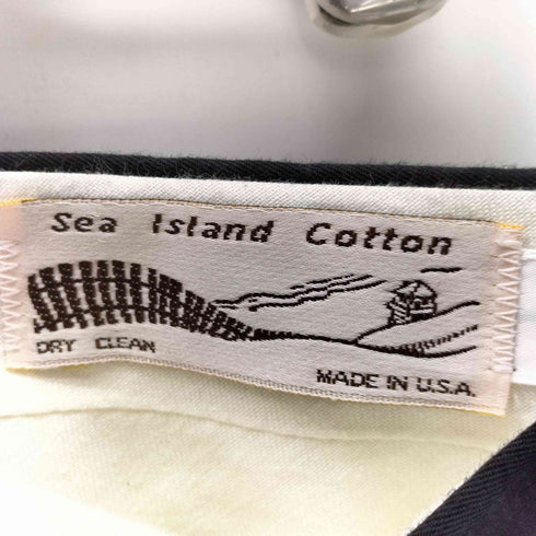 70-80S Bullock&Jones USA製 Sea Island Cotton シーアイランド コットン ロケット TALON ジップ 内向き 2タック ワイド チノ パンツ メンズ  36